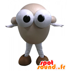 Mascote do boneco de neve redondo com grandes olhos - MASFR031091 - Mascotes homem