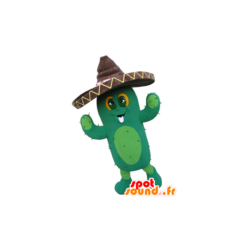 Riesiger Kaktus mit einem Sombrero Maskottchen - MASFR031094 - Maskottchen der Pflanzen