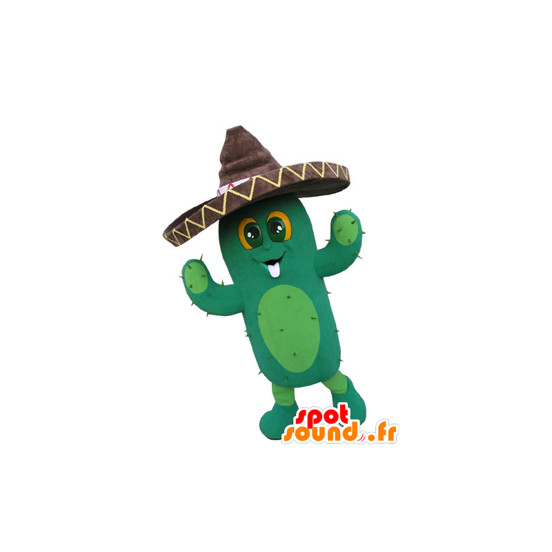 Jätte-kaktusmaskot med en sombrero - Spotsound maskot