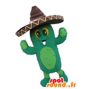 Mascotte de cactus géant avec un sombrero - MASFR031094 - Mascottes de plantes