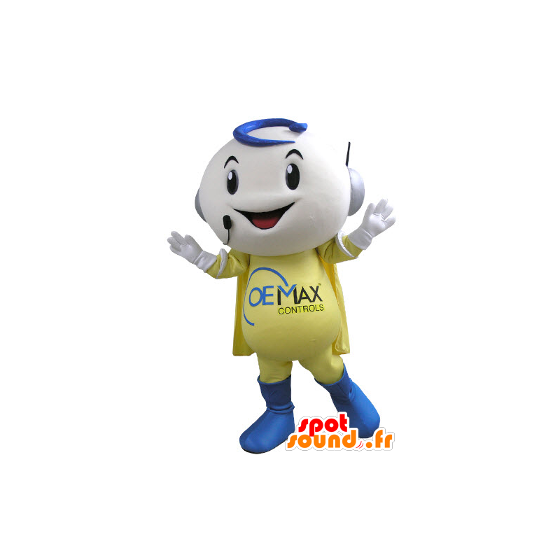 Mascotte de bonhomme souriant, d'opérateur téléphonique - MASFR031104 - Mascottes Homme