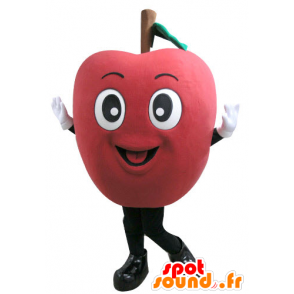 Gigante mascotte mela rossa. mascotte della frutta - MASFR031105 - Mascotte di frutta