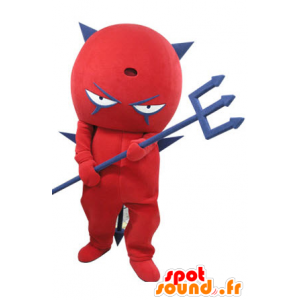 Rød og blå djævel maskot. Imp maskot - Spotsound maskot kostume