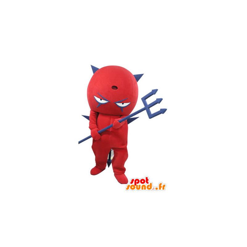 Mascotte de diable rouge et bleu. Mascotte de diablotin - MASFR031112 - Mascottes non-classées