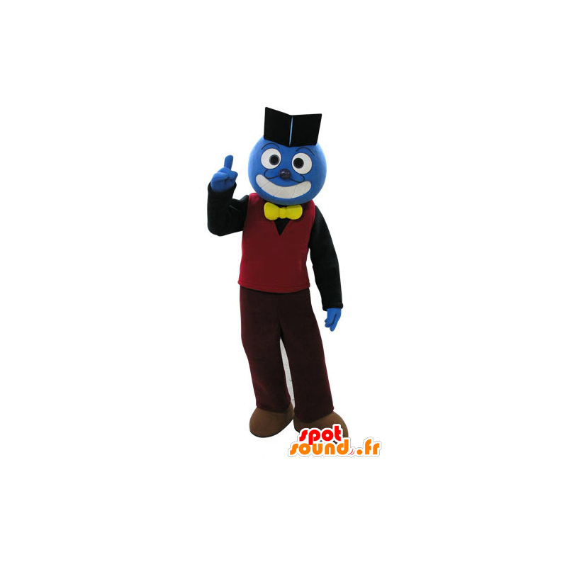 Homem azul mascote no equipamento colorido - MASFR031116 - Mascotes homem