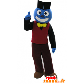 Mascot blå mann i fargerike antrekk - MASFR031116 - Man Maskoter