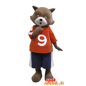 Mascotte marrone e orsi bianchi. mascotte procione - MASFR031124 - Mascotte orso