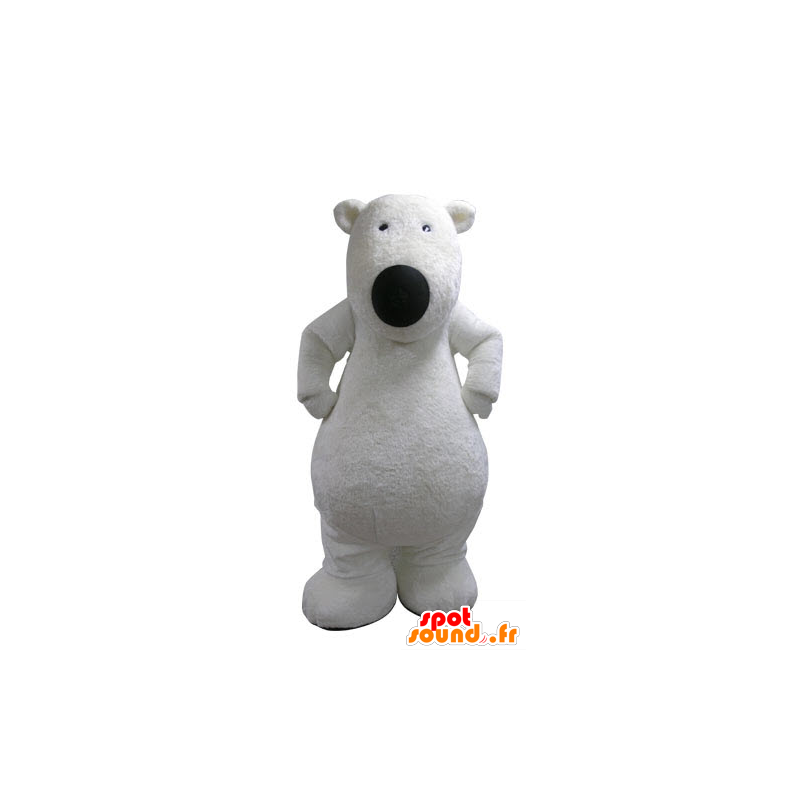 Mascot Polar Bear, zacht en harig. Mascotte van Teddy - MASFR031132 - Bear Mascot