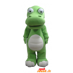 Green and white crocodile mascot, giant - MASFR031133 - Mascots Crocodile