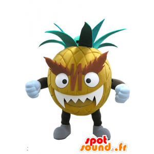 Gigantisk og skremmende ananas maskot - MASFR031137 - frukt Mascot