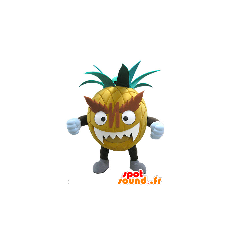 Gigante e intimidante abacaxi mascote - MASFR031137 - frutas Mascot
