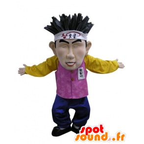 Maskotti Asian man Kiinan värikäs asu - MASFR031141 - Mascottes Homme