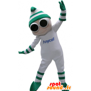 Biały Snowman Mascot szkieł nasadki - MASFR031152 - Mężczyzna Maskotki