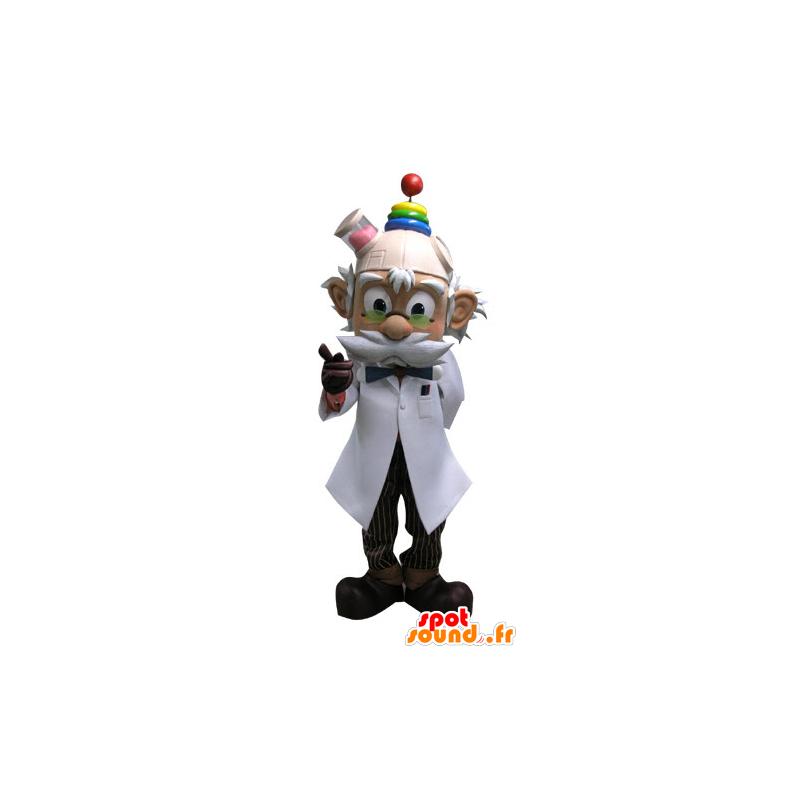 Professor besnorde mascotte. wetenschappelijke Mascot - MASFR031155 - Human Mascottes