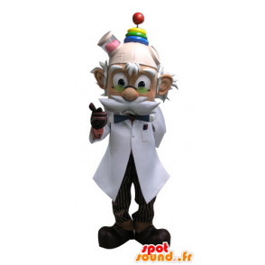 Professor mascote bigodudo. Mascot científica - MASFR031155 - Mascotes humanos