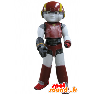 Mascot κόκκινο ρομπότ, κίτρινο και μαύρο - MASFR031156 - Μη ταξινομημένες Μασκότ