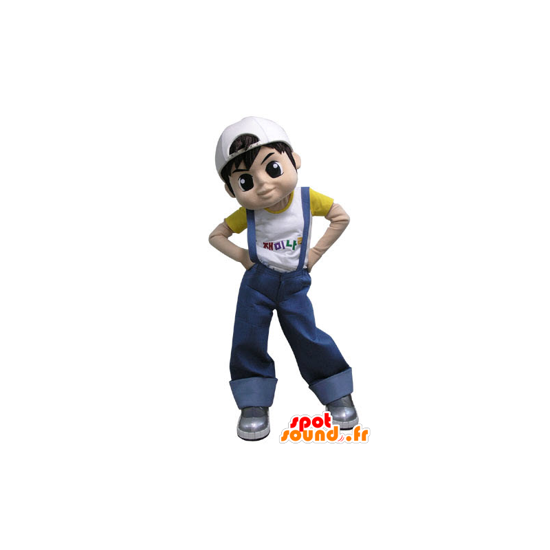 Boy mascot, teenager, dressed in overalls - MASFR031163 - Mascots boys and girls