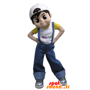 Boy Maskottchen, Teenager, gekleidet in Overalls - MASFR031163 - Maskottchen-jungen und Mädchen