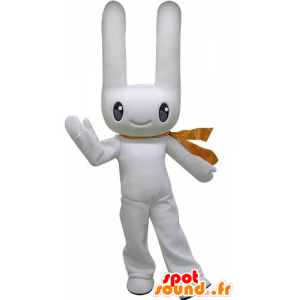 Biały królik maskotka, z dużymi uszami - MASFR031184 - króliki Mascot