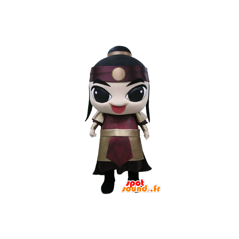 Samurai mascotte vestita di un guerriero vestito - MASFR031203 - Umani mascotte