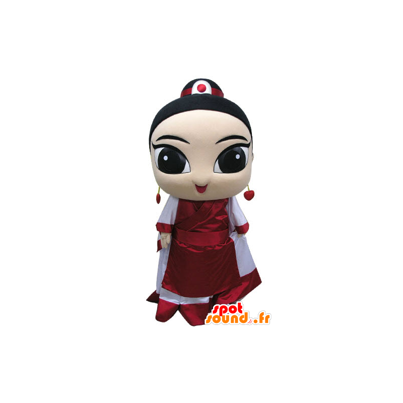 Mascot Asian woman dressed in traditional dress - MASFR031204 - Mascots woman