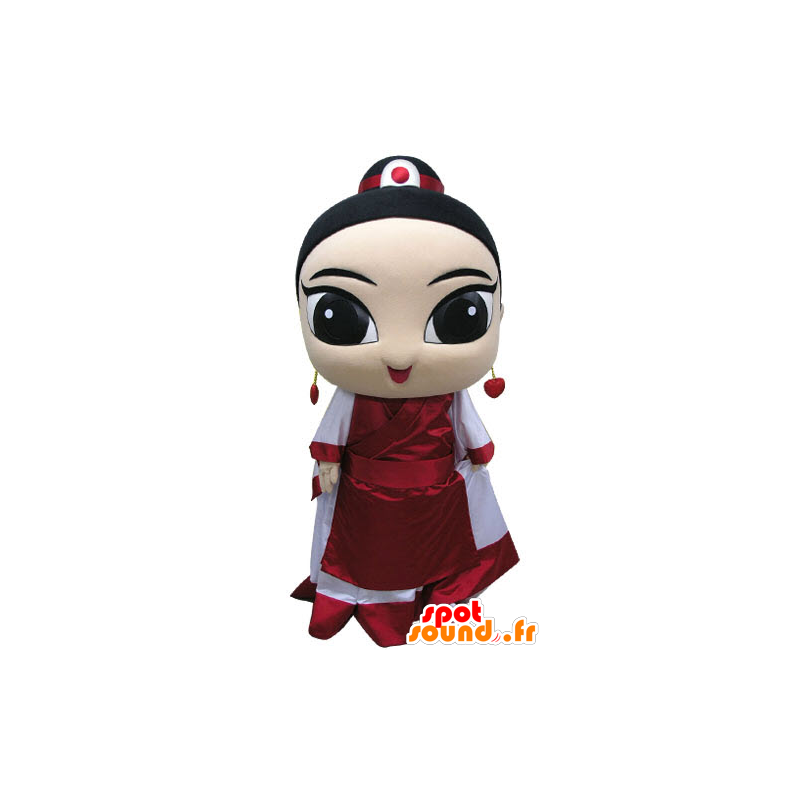 Mascotte de femme asiatique, habillée en tenue traditionnelle - MASFR031204 - Mascottes Femme