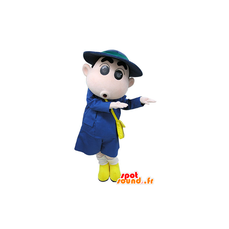 Mascot tekijä, kuriiri, pukeutunut sininen - MASFR031209 - Bear Mascot
