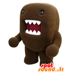 Mascotte de Domo Kun, monstre marron avec une grande bouche - MASFR031215 - Mascottes Monstre marin
