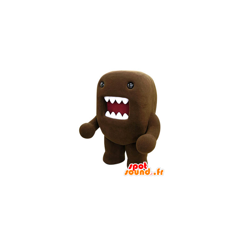 Mascot Domo Kun, brown monster with a big mouth - MASFR031215 - Mascots sea monster