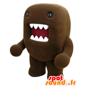 Mascotte de Domo Kun, monstre marron avec une grande bouche - MASFR031215 - Mascottes Monstre marin