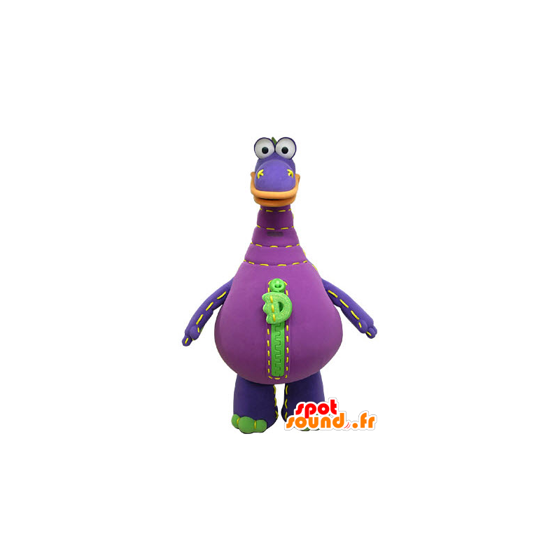 Purple and green dinosaur mascot. giant dinosaur - MASFR031216 - Mascots dinosaur