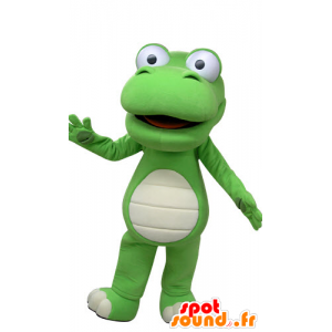 Groen en wit krokodil mascotte, reuze - MASFR031224 - Crocodile Mascottes