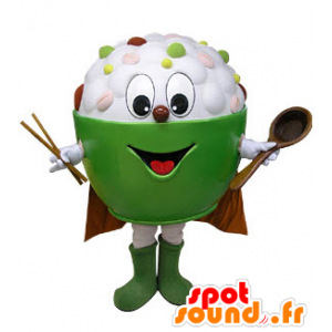 Mascot Schüssel mit asiatischen Lebensmitteln gefüllt - MASFR031236 - Maskottchen von Objekten