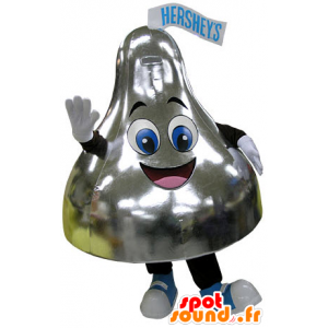 Mascot em forma de sino de ouro, muito sorridente - MASFR031239 - objetos mascotes