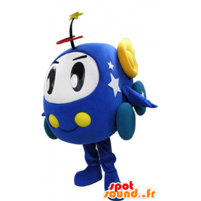Mascot blue and white car. Mascot toy - MASFR031240 - Mascots of objects