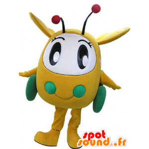 Mascot gelben und grünen Auto, Flugzeug, Spielzeug - MASFR031241 - Maskottchen von Objekten
