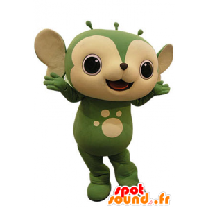Mascotte verde e animale beige. scoiattolo mascotte - MASFR031247 - Scoiattolo mascotte