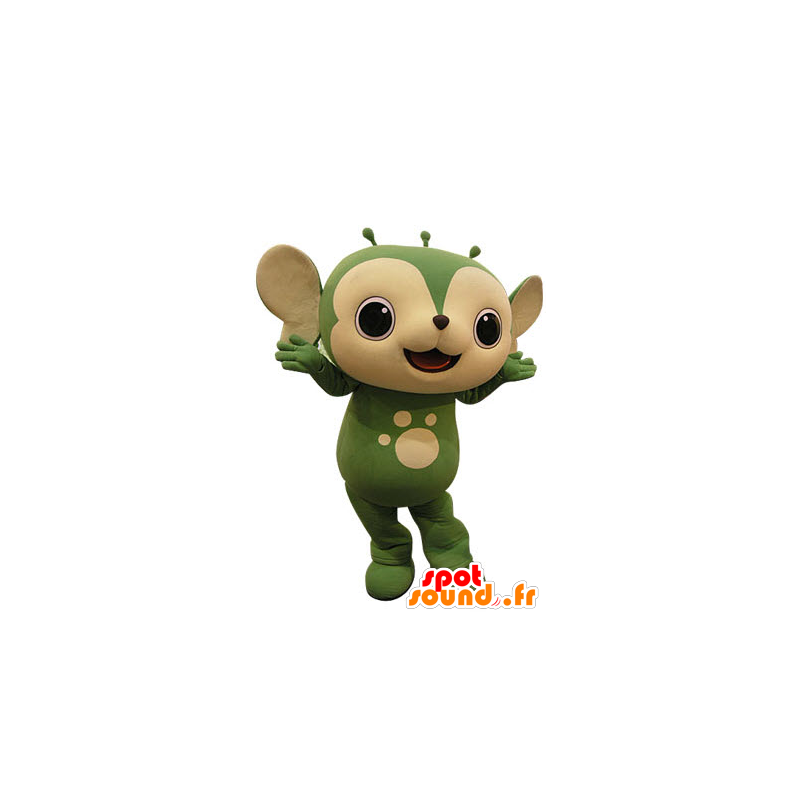 Mascot green and beige animal. Squirrel mascot - MASFR031247 - Mascots squirrel