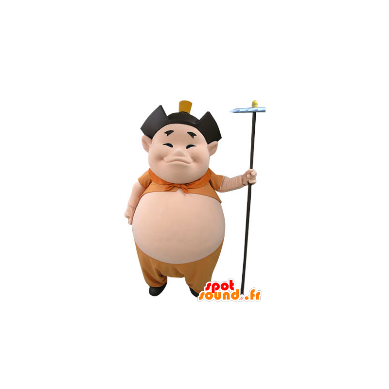 Mascot Asian Mann mit einem großen Bauch - MASFR031252 - Menschliche Maskottchen