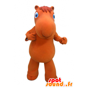 Camel mascot orange with blue eyes - MASFR031254 - Animal mascots