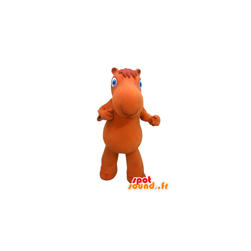 Camel mascot orange with blue eyes - MASFR031254 - Animal mascots