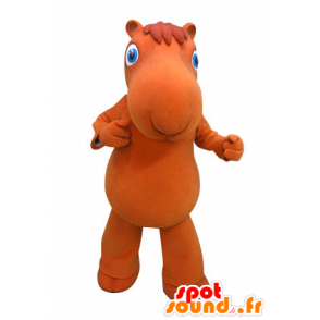 Kameel mascotte oranje met blauwe ogen - MASFR031254 - Animal Mascottes