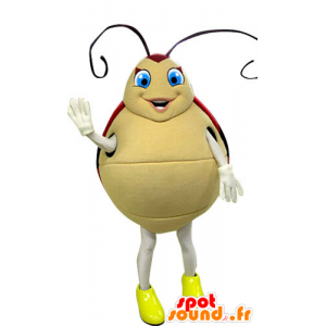 Mascot marihøne rød og beige med blå øyne - MASFR031261 - Maskoter Insect