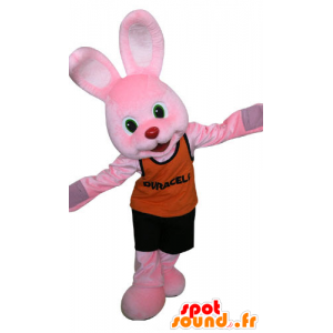 Maskottchen des berühmten rosa Häschen Duracell. rosa häschen - MASFR031268 - Hase Maskottchen