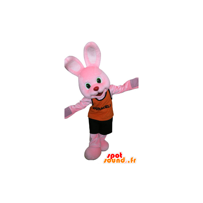 Maskottchen des berühmten rosa Häschen Duracell. rosa häschen - MASFR031268 - Hase Maskottchen Maskottchen des berühmten rosa Häschen Duracell. rosa häschen - MASFR031268 - Hase Maskottchen