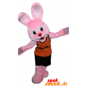 Maskottchen des berühmten rosa Häschen Duracell. rosa häschen - MASFR031268 - Hase Maskottchen