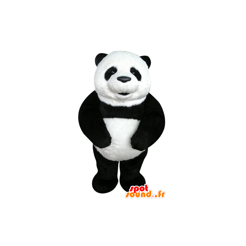 Mascot preto e panda branco, bonito e realista - MASFR031276 - pandas mascote