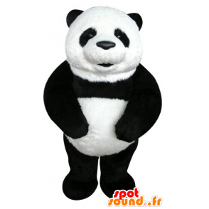 Mascot preto e panda branco, bonito e realista - MASFR031276 - pandas mascote