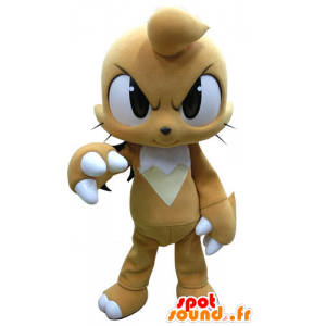 Beige og hvit kanin maskot voldsom utseende - MASFR031281 - Mascot kaniner