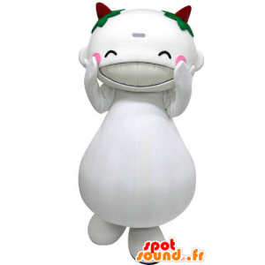 Mascotte de gros bonhomme blanc à l'air rieur - MASFR031284 - Mascottes Homme